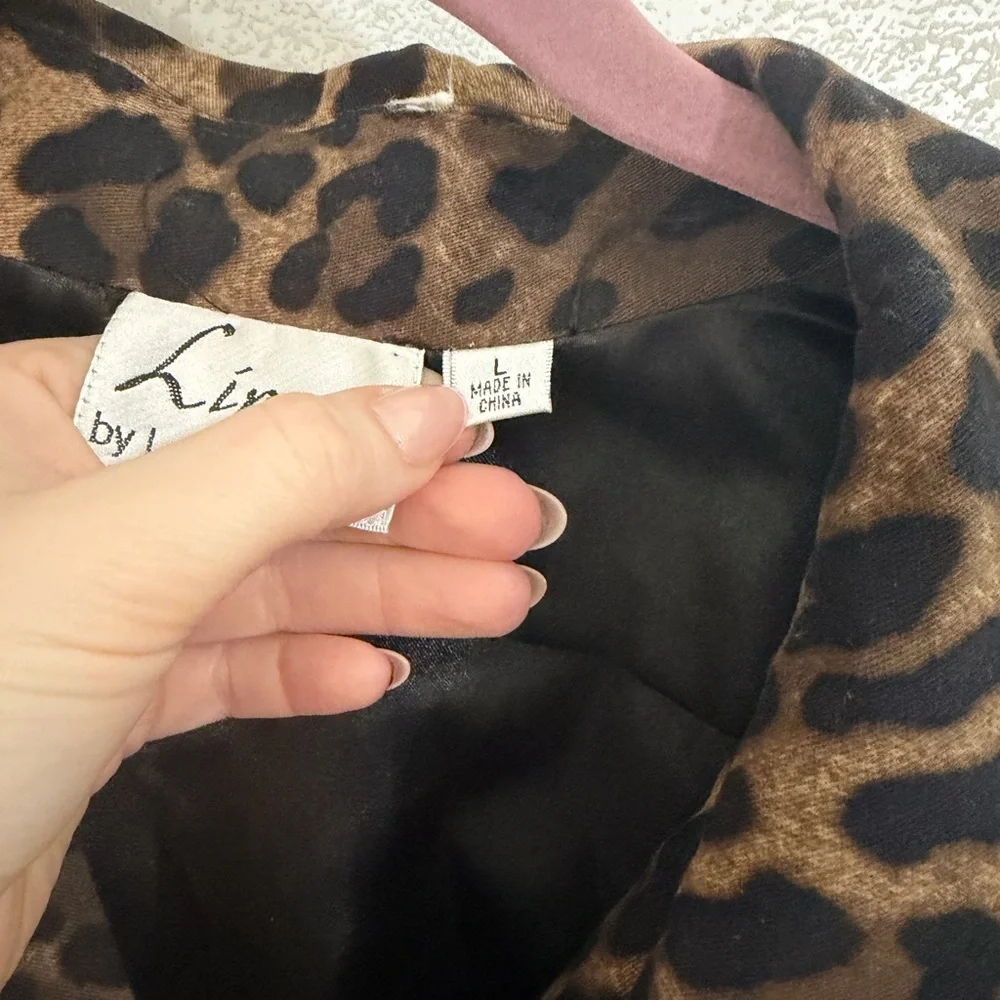 Linea by Louis Dell'Olio Animal Print Jacket Size L
